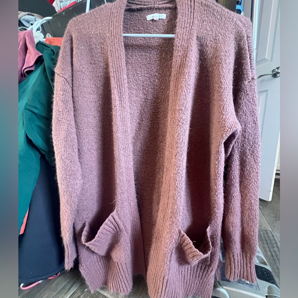 Maurice’s Dusty Rose Open-Front Cardigan